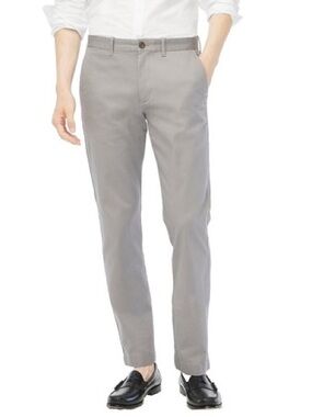 J. Crew Factory Men's Straight-Fit Flex Chino Pants Size 38x32 Grey/Slate